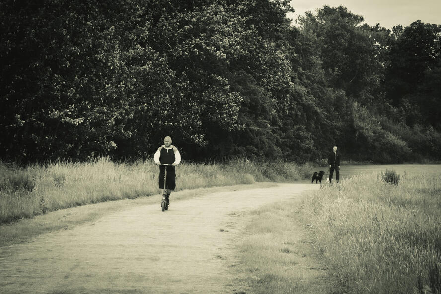 Man cycling