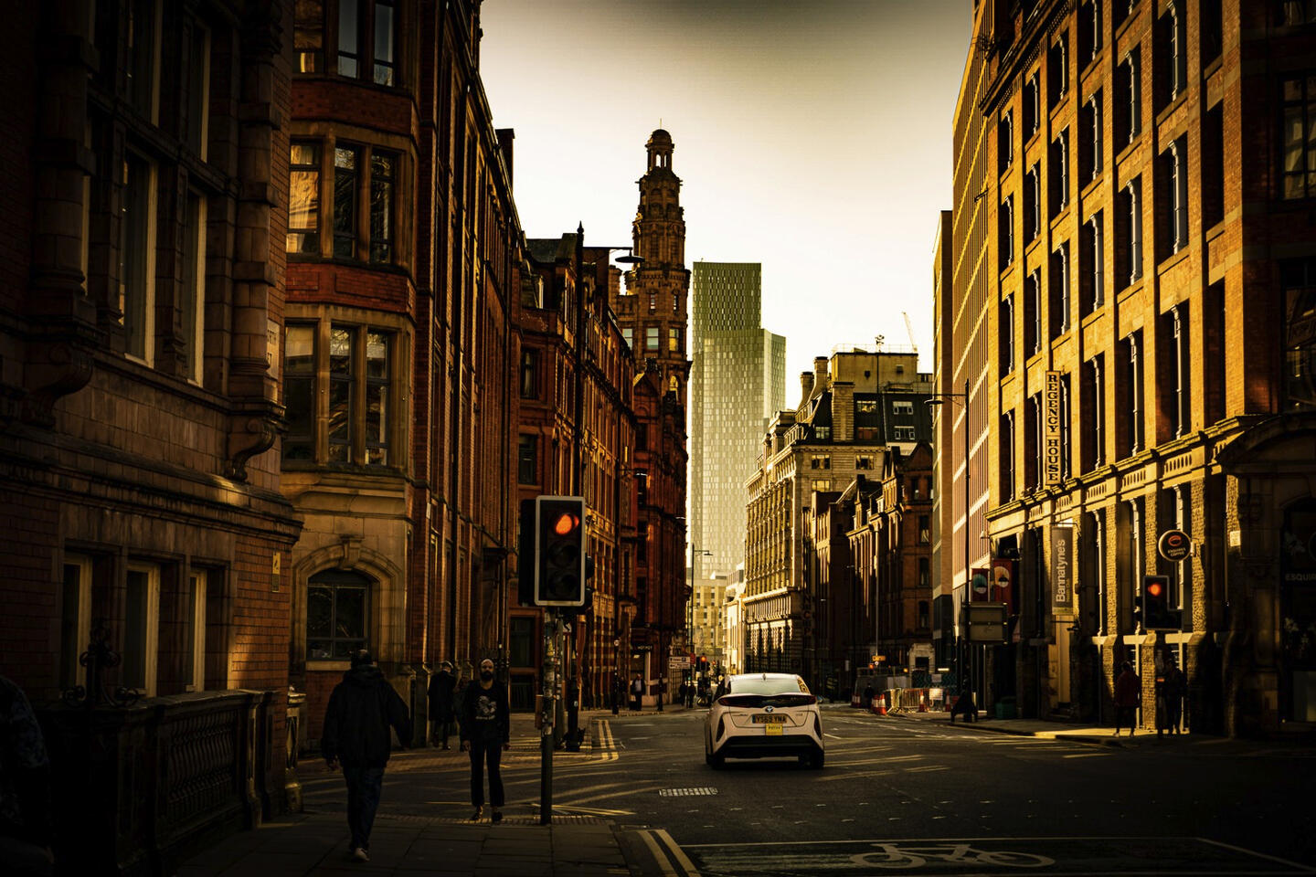 Manchester at sunset